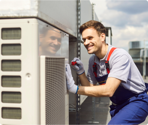 HVAC Tech working